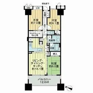 トキアス【13階】の間取り