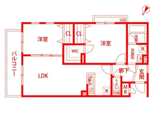 ルミエールブランシュ【1階】の間取り