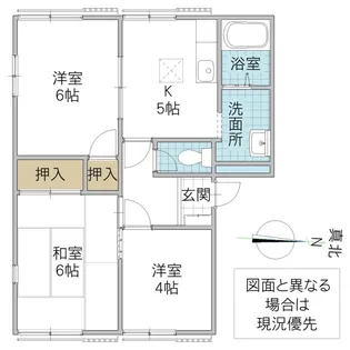 レイクハイツ【1階】の間取り