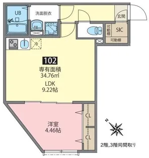 ZEN Machiya【3階】の間取り