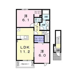 ヴィラージュ【2階】の間取り