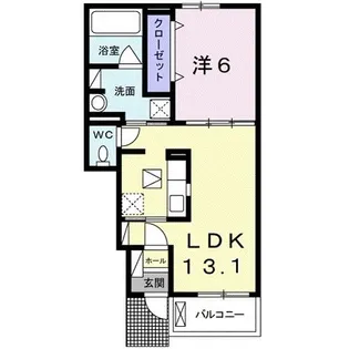 サン・プリムローズII【1階】の間取り