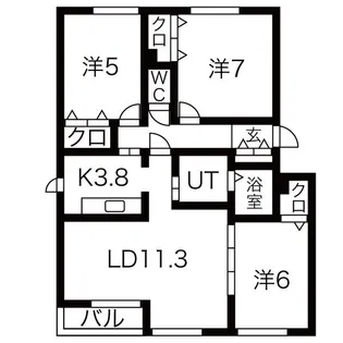 エスポアールI【1階】の間取り
