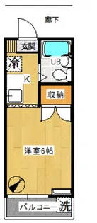 サンアベニュー岩田【1階】の間取り