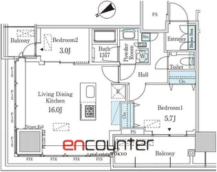 JP noie 蔵前【20階】の間取り