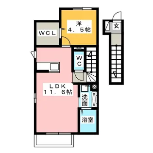 グランテージ上浜【2階】の間取り