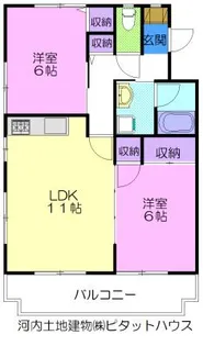 アベニュー西川田II【3階】の間取り