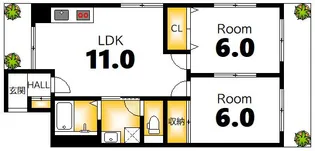 フリーダム舟入本町【9階】の間取り