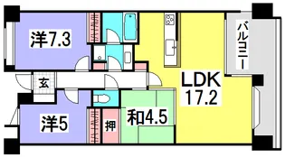 パークホームズ草津南【7階】の間取り