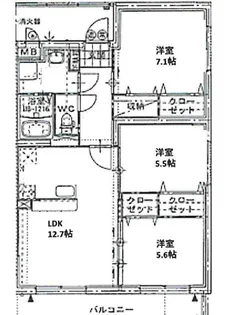 HALELEA小池原【2階】の間取り