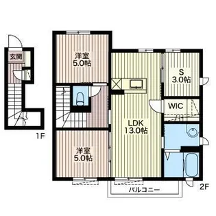 ハーヴェスト大森A【2階】の間取り