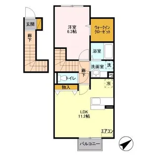 クラージュ C【2階】の間取り