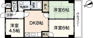 Villa七軒茶屋【6階】の間取り