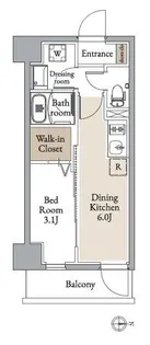 グランカーサ住吉II【6階】の間取り