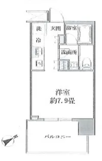 ブリリアタワー浜離宮【7階】の間取り