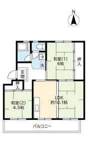 UR玉川橋【4階】の間取り