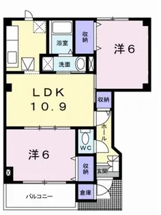 エレガント レジデンスB【1階】の間取り