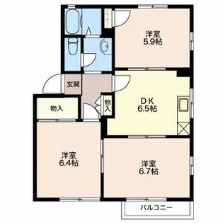 ルミエールすわの木 A【2階】の間取り