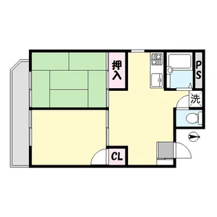 ナンブハイツ【5階】の間取り