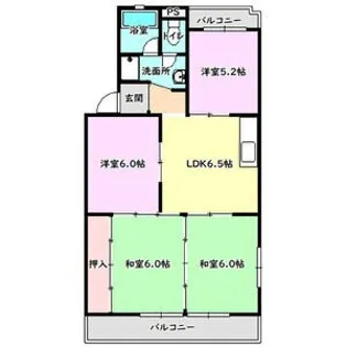 レジデンスブルー【3階】の間取り