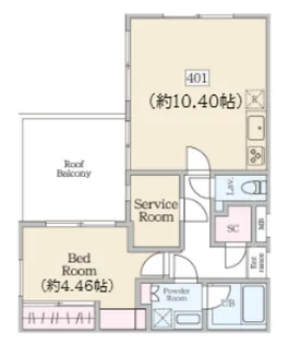 ReveResidence初台【4階】の間取り