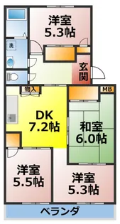 メゾンファミーユ【4階】の間取り
