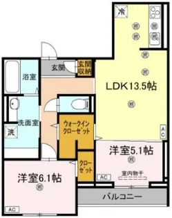 ビルゴ中吉野【2階】の間取り