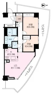 ウェルシティ天空の街【8階】の間取り
