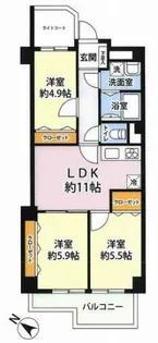 磯子センチュリーマンション【3階】の間取り