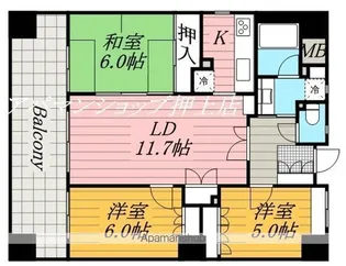 ファミール向島桜橋ビュータワーズ【4階】の間取り