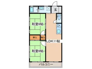 日生第二マンション【1階】の間取り