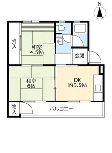 UR岩倉【5階】の間取り