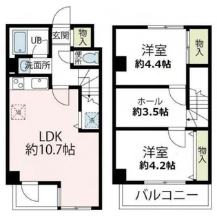 ピアレジアオヤマV【3階】の間取り