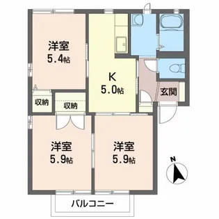 フィールドトップD【2階】の間取り