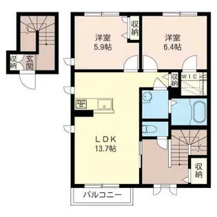 Heimstatteたをやぎ【2階】の間取り