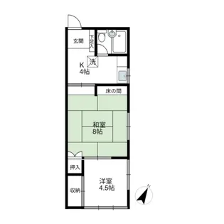 東嶺町アパート【1階】の間取り
