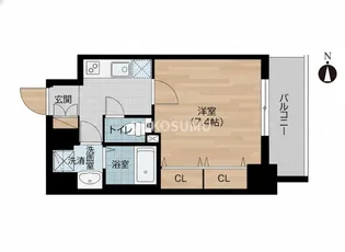 パークフラッツ野田阪神駅前【9階】の間取り