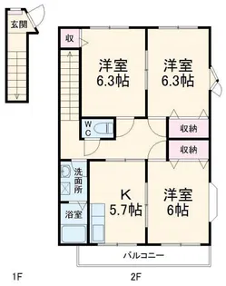 ハイステージ志都呂館I【2階】の間取り