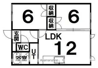 八紘ハイツII【1階】の間取り