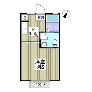 エコーハイツA【1階】の間取り