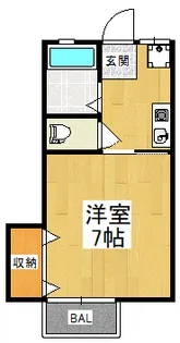 アミティハイム【1階】の間取り