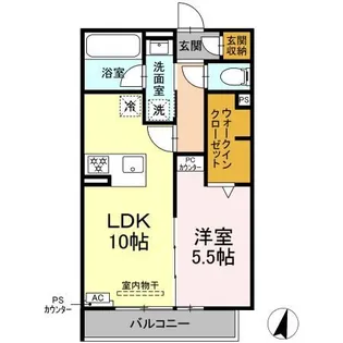 Clair島田【2階】の間取り