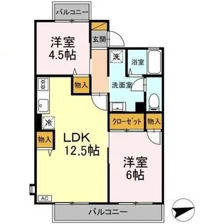 グランディール【1階】の間取り