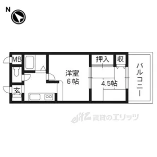 エル牧野【3階】の間取り
