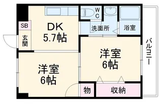 コーポラス西春【3階】の間取り