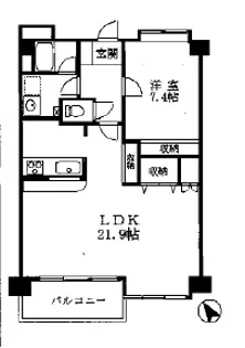 ユートビル【7階】の間取り