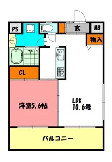 中西第3マンション【2階】の間取り