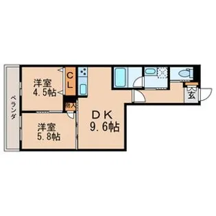グランコール志茂【2階】の間取り