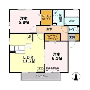 トミーパーリー D【1階】の間取り
