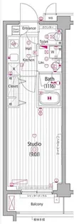 ガーラ・ヒルズ新宿【1階】の間取り
